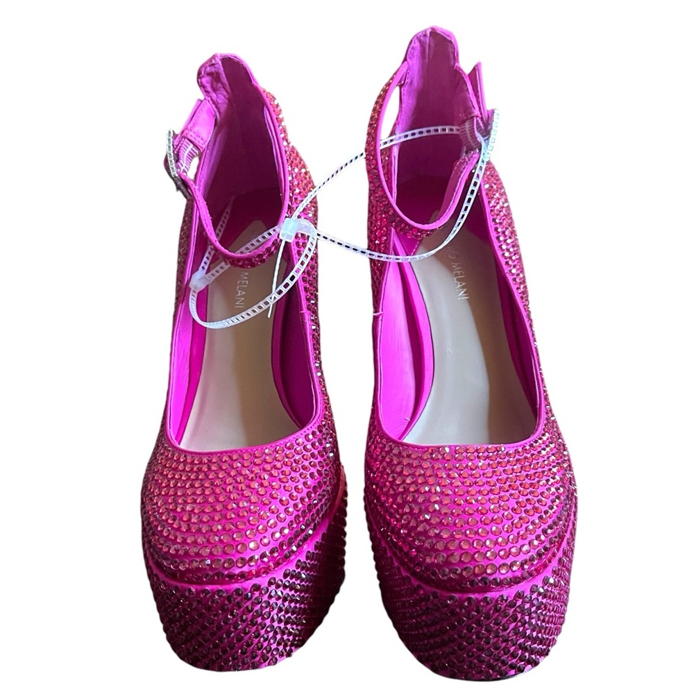 Antonio Melani Pink Rhinestone Women's Shoes - Picture 5 of 10
